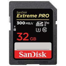 SANDISK SD Extreme Pro 32GB UHS-II 300MB/s V90