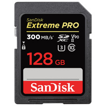SANDISK SDXC Extreme PRO 128GB (V90/U3/UHS-II/Cl.10/R300)