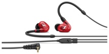 SENNHEISER IE 100 PRO RED In-ear monitoring headphones featuring 10mm dynamic transducer and black detachable 1.3m cable with 3.5mm jack