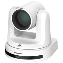 PANASONIC AW-UE20WEJ 4K PTZ Camera, White version
• 1/2.8-type MOS Sensor
• Supports up to 4K 30p/25p video at 3840 x 2160
• Wide-angle lens (71 degrees) and a 12x optical zoom
• Supports four output interfaces - 3G-SDI, HDMI, IP and USB
• RTMP/RTMPS