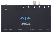AJA HELO-PLUS H.264 HD/SD recorder and streaming, 3G-SDI/HDMI, input/output, SD,USB or network recording, dual live streaming, PIP