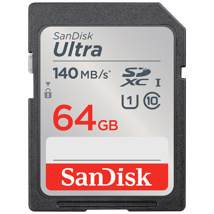 SANDISK SDXC Ultra 64GB (Class 10/UHS-I/140MB/s)
