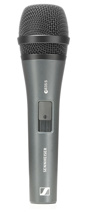SENNHEISER E 835-S Vocal microphone, dynamic, cardioid, I/O switch, 3-pin XLR-M, anthracite, includes clip and bag