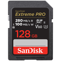 SANDISK SDXC Extreme PRO 128GB (V60/UHS-II/U3/R280-/W100MB/s)