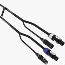 LIVEPOWER Hybrid Dmx + Power Cable 3G1,5 Xlr3/Powercon 75 Meter on GT450RM