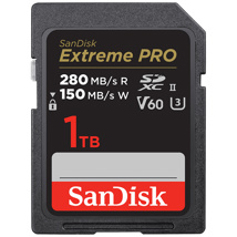 SANDISK SDXC Extreme PRO 1TB (V60/UHS-II/U3/R280-/W150MB/s)
