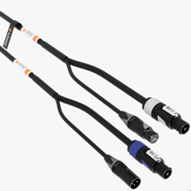 LIVEPOWER Personalised Hybrid Audio + Power Cable 3G1,5 Xlr3/Powercon 1 Meter