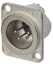 NEUTRIK NC4MD-LX 4 pole XLR male D-size chassis connector, Nickel housing & Silver contacts