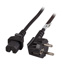 EFB Power cord Schuko 90° to C15 black, 1.8 m, 3x1mm²