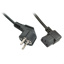 LINDY 2m Schuko to C13 Angled Mains Cable, lead free