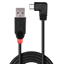 LINDY USB 2.0 Type A to Micro-B Cable, 90 Degree Right Angle
