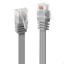 LINDY 2m Cat.6 U/UTP Flat Network Cable, Grey