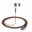 SENNHEISER MKE 1-4-2 Miniature clip-on microphone, omnidirectional, for SK 50/250/2000/5212/6000/9000, 3-pin SE connector, brown, accessories not included