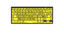 LOGIC KEYBOARD XLPrint Bluetooth Black on Yellow BE