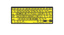 LOGIC KEYBOARD XLPrint Bluetooth Black on Yellow USE