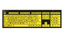 LOGIC KEYBOARD XLPrint NERO PC Black on Yellow FR