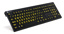 LOGIC KEYBOARD XLPrint NERO PC Yellow on Black US