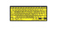 LOGIC KEYBOARD XLPrint Bluetooth Black on Yellow USE PC