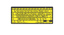 LOGIC KEYBOARD XLPrint Bluetooth Black on Yellow BE PC