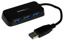 STARTECH Portable 4 Port Mini USB 3.0 Hub - Black