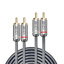 LINDY 2m Dual Phono Audio Cable, Cromo Line