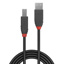 LINDY 0.5m USB 2.0 Type A to B Cable, Anthra Line