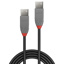 LI 36690 LINDY  USB 2.0 Type A to A Cable, Anthra Line