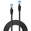 LINDY 0.5m Cat.6A S/FTP TPE  Network Cable, Black