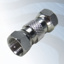 GIGATRONIX F Type Plug to Plug Adaptor, Nickel Plated