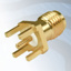 GIGATRONIX SMA Vertical PCB Mount Jack, Gold Plated