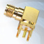 GIGATRONIX SMA Right Angle PCB Mount Jack, Gold Plated