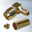 GIGATRONIX SMA Reverse Polarity Crimp Right Angle Plug, Gold Plated, RG142, RG223, RG400